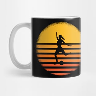 woman soccer vintage Mug